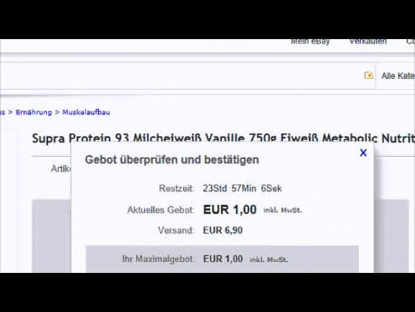 Supra Protein 93 ebay EUR 1 Auktion